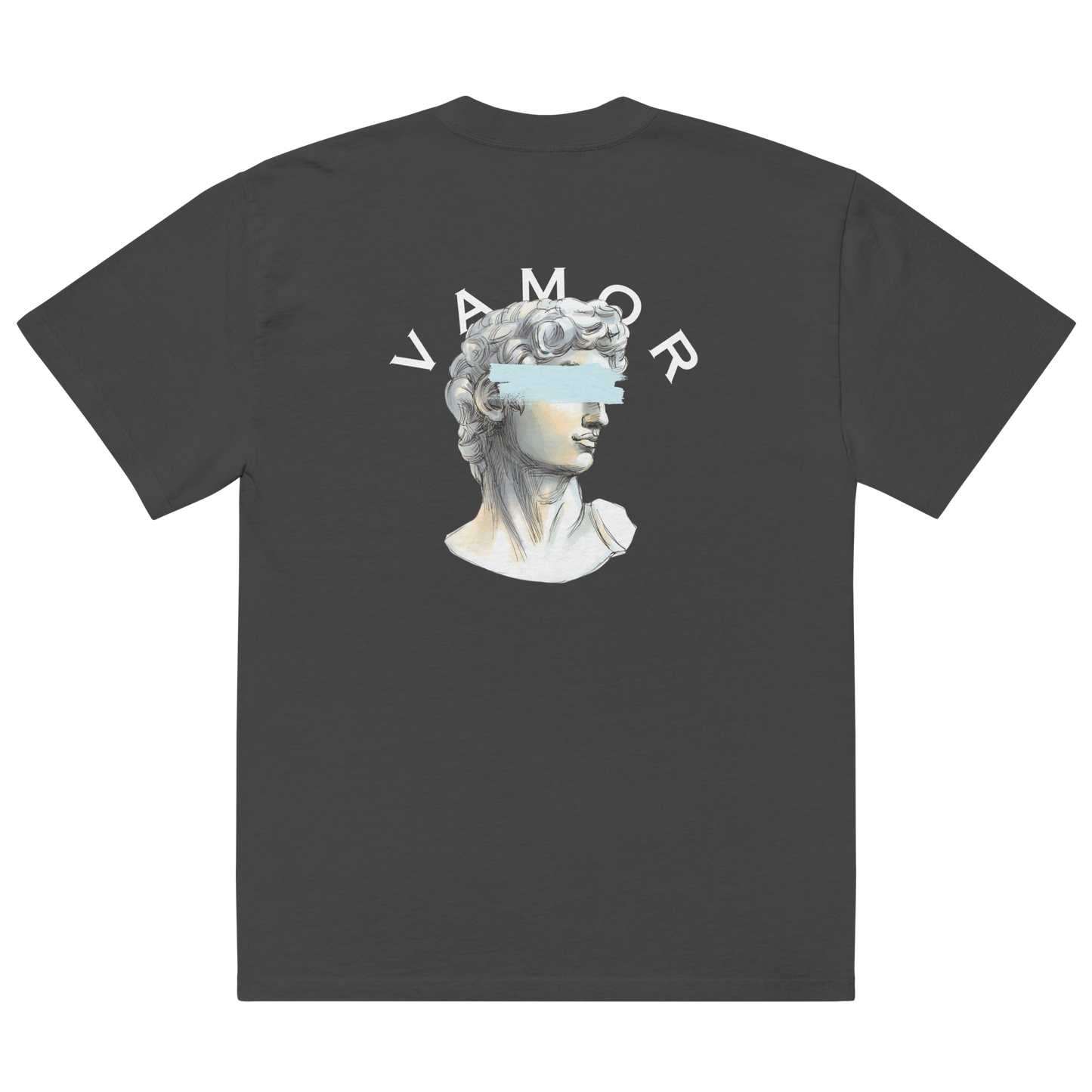 UNKNOWN Faded Black Graphic T-Shirt - Premium Streetwear by Vamor Studios - Back View
