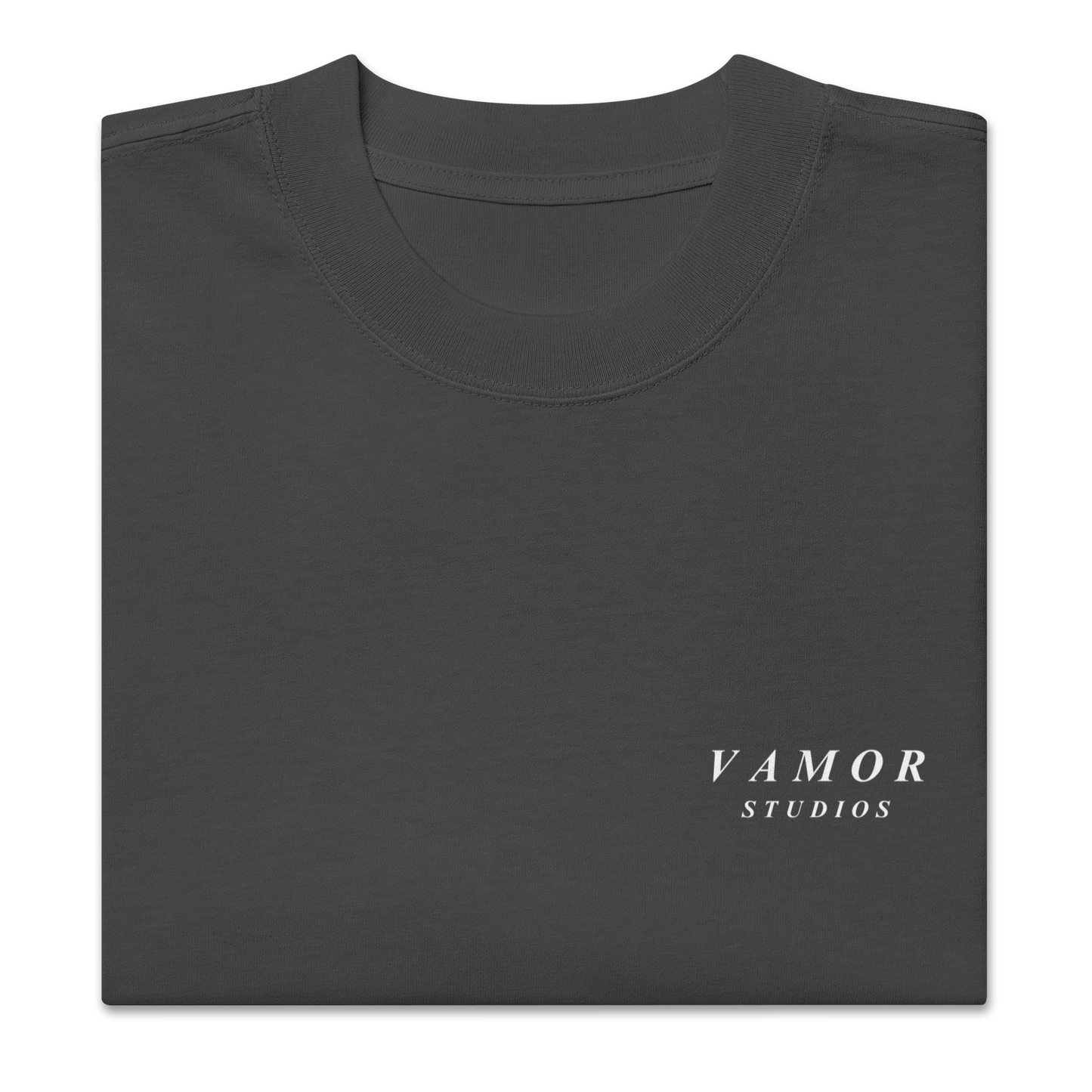 UNKNOWN Faded Black Graphic T-Shirt - Premium Streetwear by Vamor Studios - Front Folded
