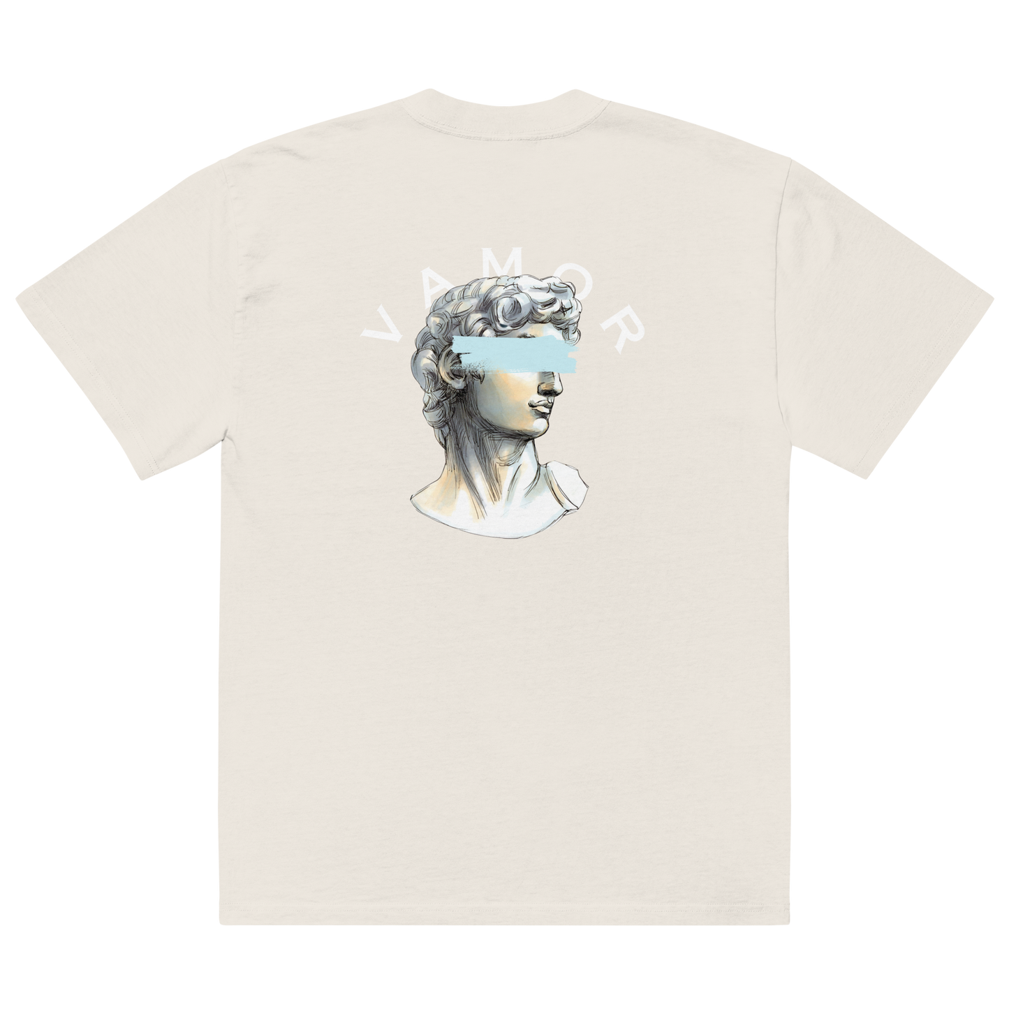 UNKNOWN Faded Bone Graphic T-Shirt - Premium Streetwear by Vamor Studios - Back View