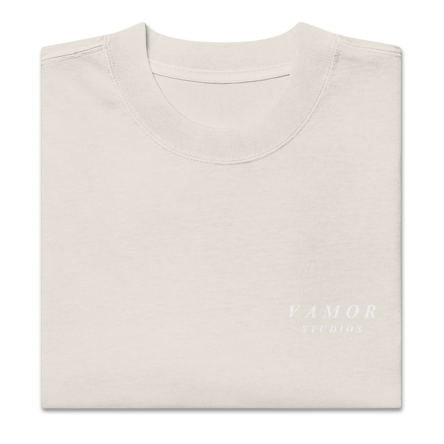 UNKNOWN Faded Bone Graphic T-Shirt - Premium Streetwear by Vamor Studios - Front Folded