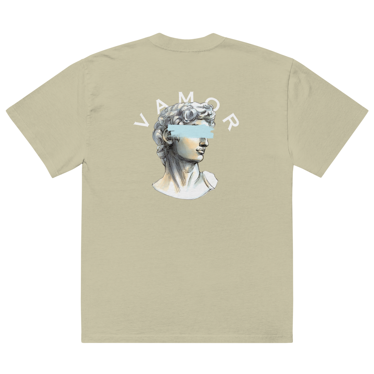 UNKNOWN Faded Eucalyptus Graphic T-Shirt - Premium Streetwear by Vamor Studios - Back View