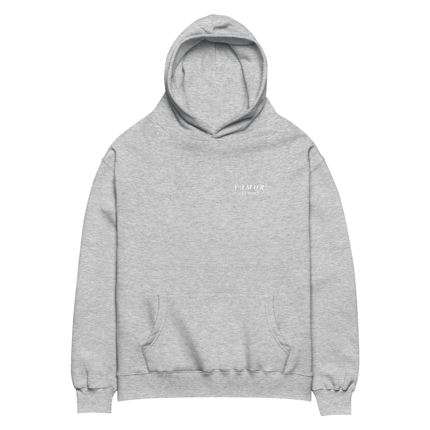 UNKNOWN Grey Hoodie - Premium Streetwear by Vamor Studios - Front View