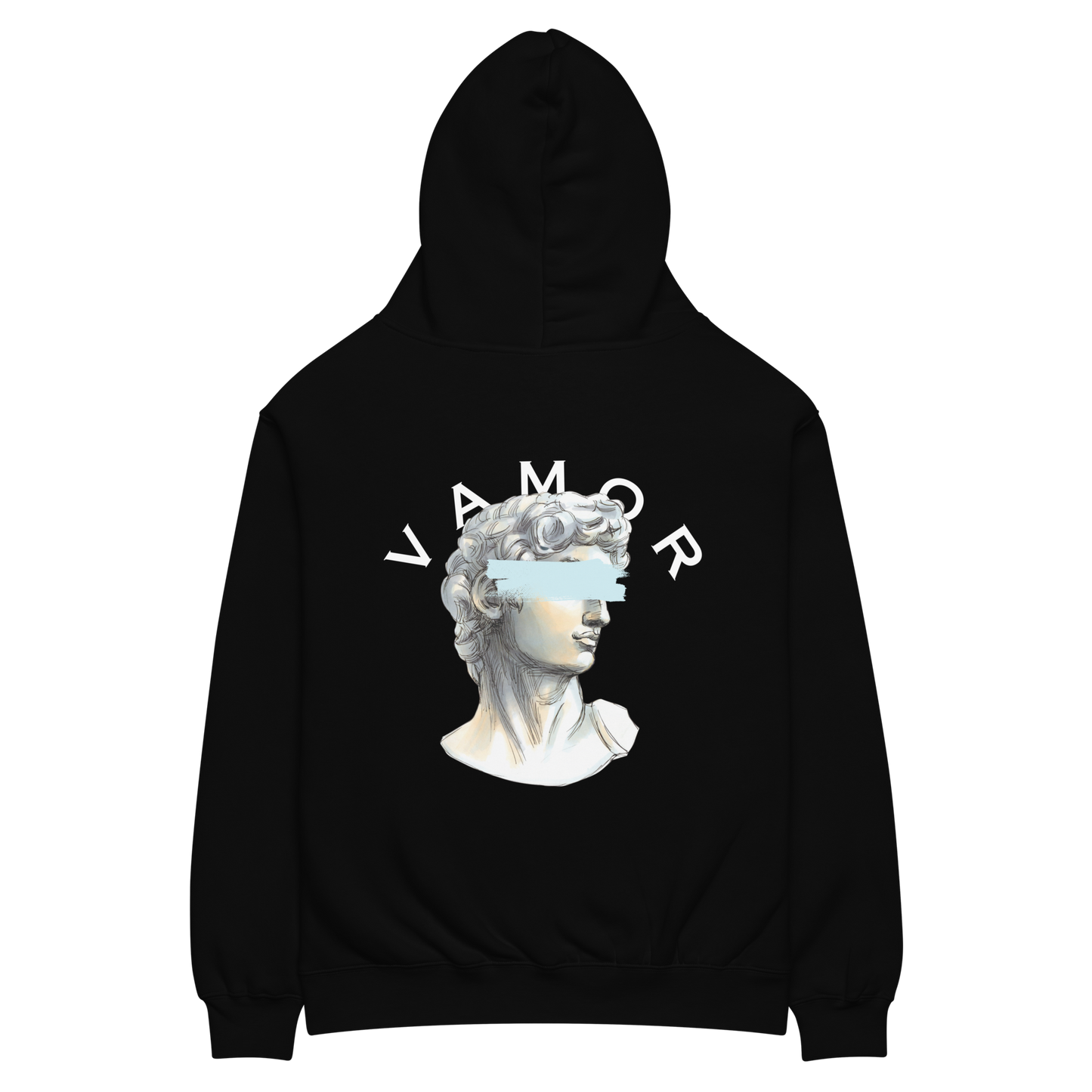 UNKNOWN Black Hoodie - Premium Streetwear by Vamor Studios - Back View