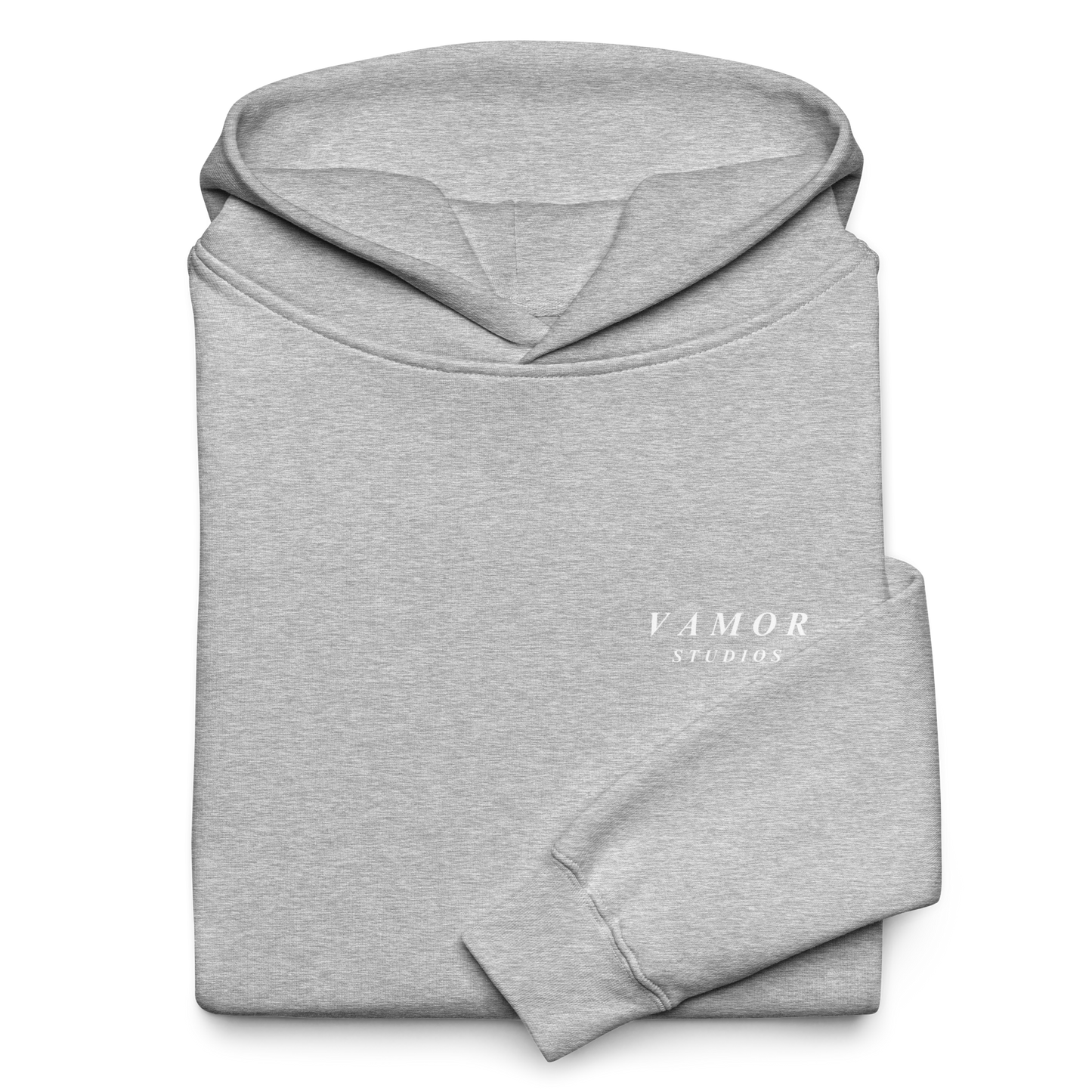 UNKNOWN Grey Hoodie - Premium Streetwear by Vamor Studios - Front Folded