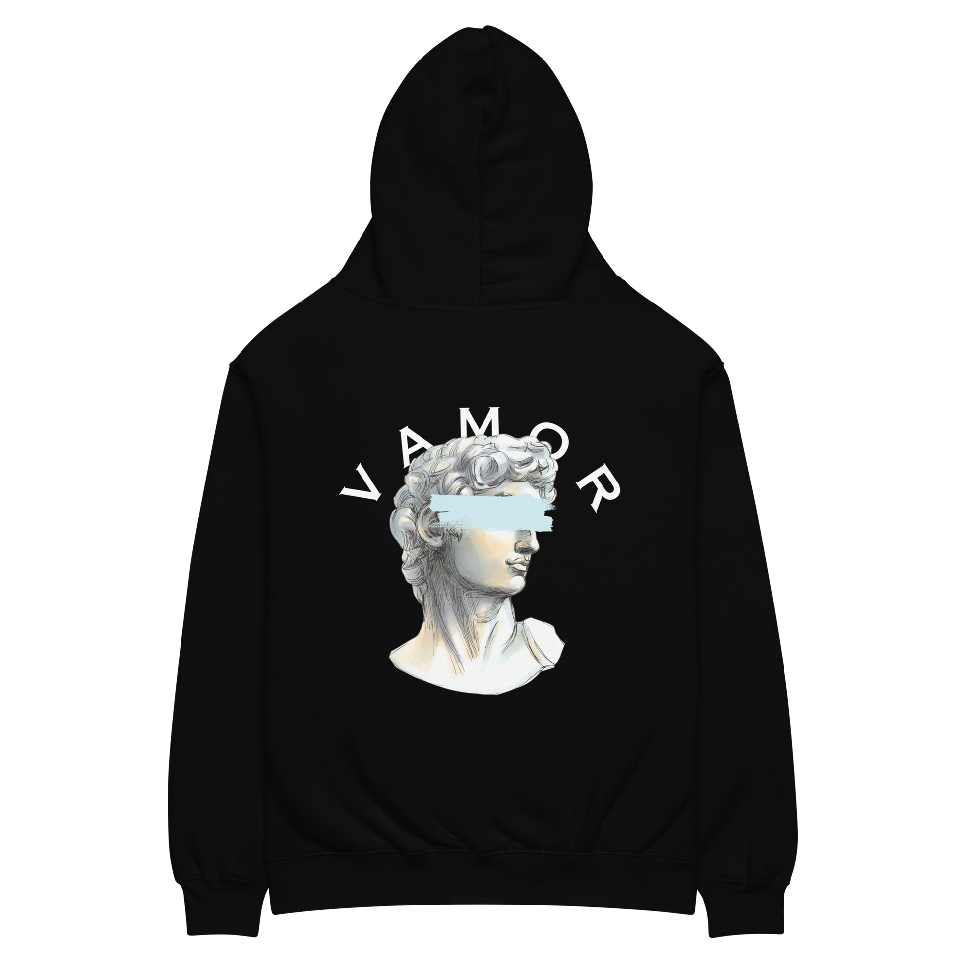 UNKNOWN Black Hoodie - Premium Streetwear by Vamor Studios - Back View