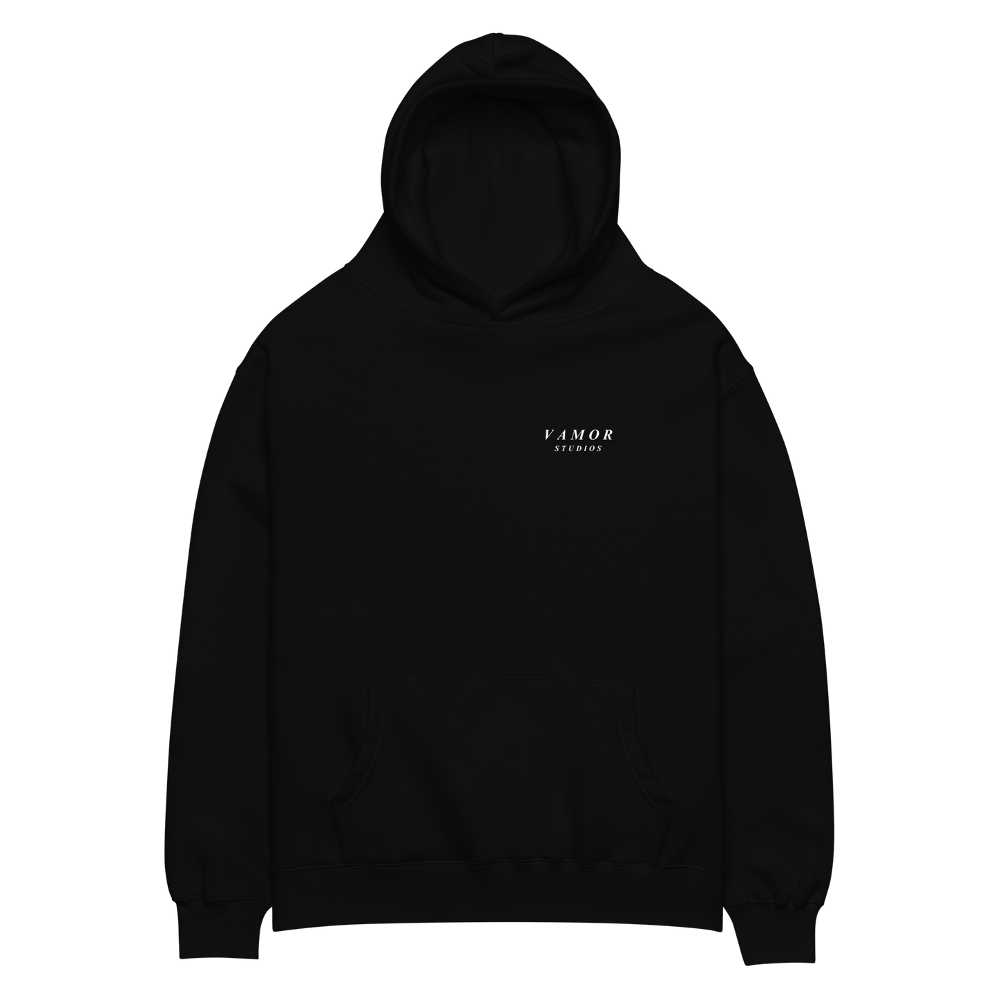 UNKNOWN Black Hoodie - Premium Streetwear by Vamor Studios - Front View