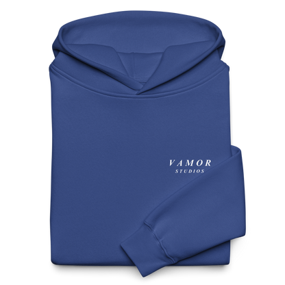 UNKNOWN Cobalt Hoodie - Premium Streetwear by Vamor Studios - Front Folded