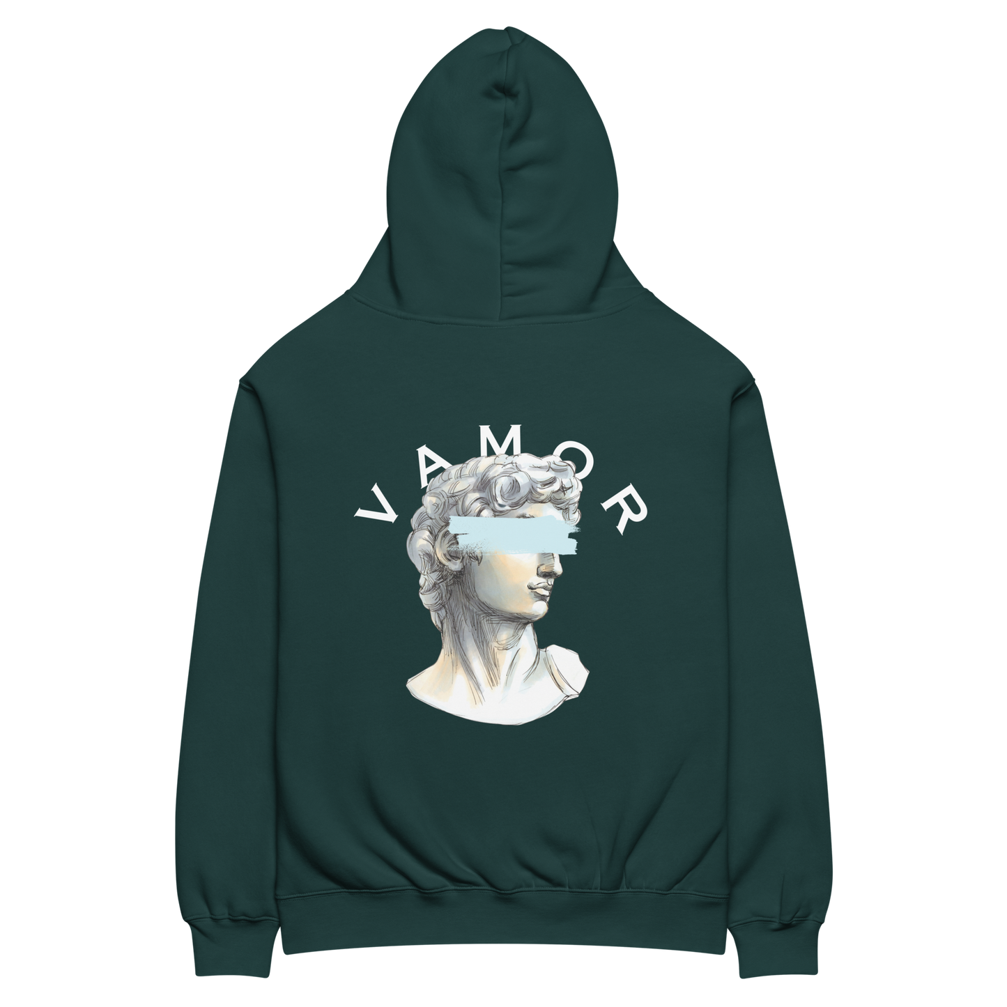 UNKNOWN Pine Green Hoodie - Premium Streetwear by Vamor Studios - Back View