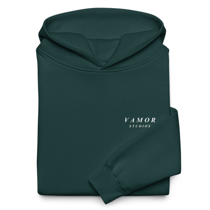 UNKNOWN Pine Green Hoodie - Premium Streetwear by Vamor Studios - Front Folded